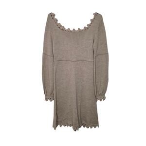 New Christina Oxenberg 100% Wool Dress Bolivia Hand Crochet Vogue Size Medium